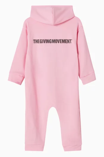 Zip-through Romper in Recycled Softskin