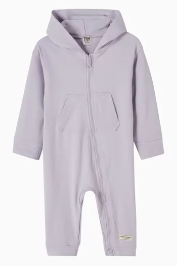 Zip-through Romper in Recycled Softskin