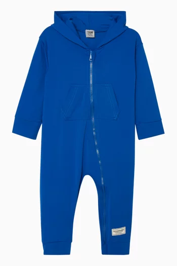 Zip-through Romper in Recycled Softskin