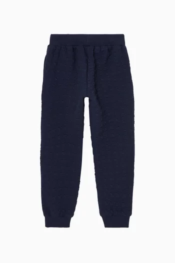 Relaxed Jacquard Lounge Pants in Organic Cotton-blend