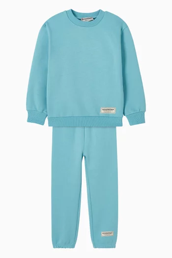 بنطال رياضي بقصة مريحة قطن