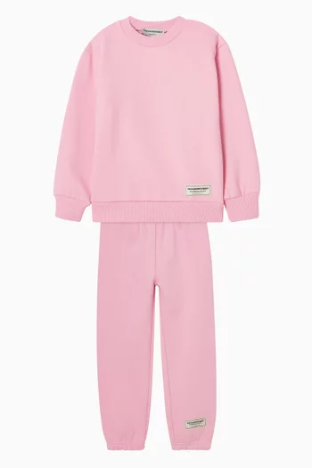 بنطال رياضي بقصة مريحة قطن