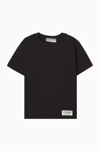 تي شيرت بقصة عادية قماش سوفتسكين معاد تدويره