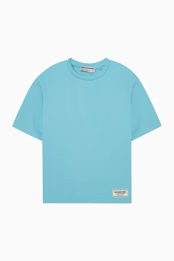 تي شيرت بقصة عادية قماش سوفتسكين معاد تدويره