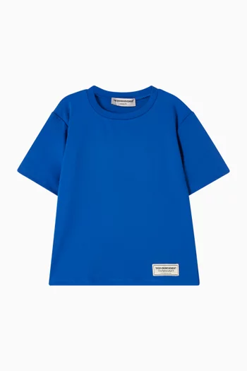 تي شيرت بقصة عادية قماش سوفتسكين معاد تدويره