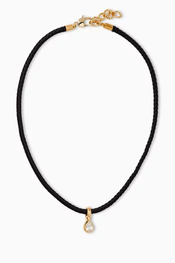 قلادة أوراليس بتصميم مجدول نحاس مطلي فضة إسترلينية