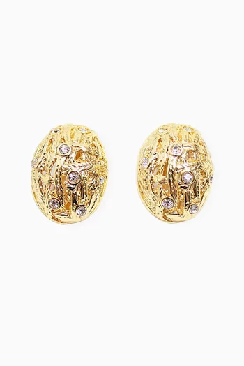 أقراط دارلا بمشبك نحاس مطلي ذهب عيار 18