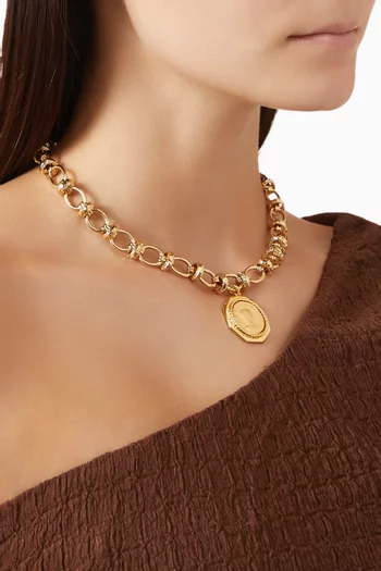 قلادة ألتر نحاس مطلي ذهب عيار 18