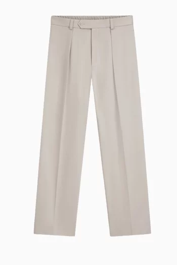 x Beckham Micro-patterned Pants in Cotton