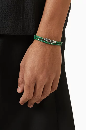 Malachite Heishi Wrap Bracelet