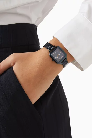 ساعة ليلا ستانلس ستيل، 27 × 26 مم