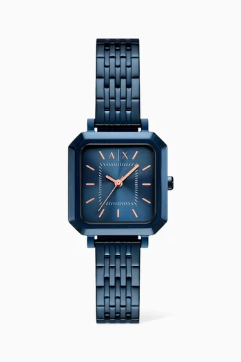 ساعة ليلا ستانلس ستيل، 27 × 26 مم