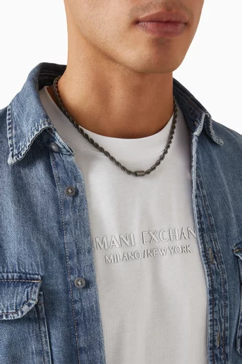 Gunmetal Chain Necklace in Stainless Steel