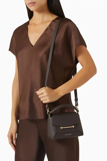 Nano Mosaic Top-handle bag in Grain Leather