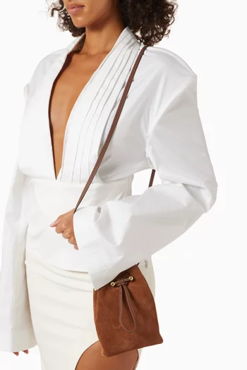 Midi Osette Crossbody Pouch in Suede