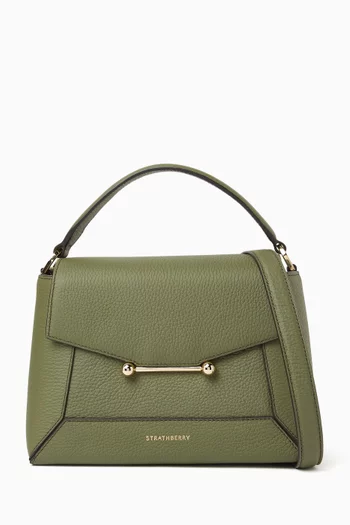 Mosaic Top Handle Bag in Calfskin Leather