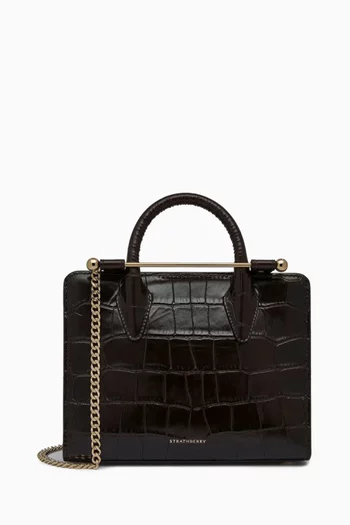 Nano Tote Bag in Croc-embossed Calf Leather