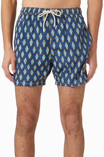 شورت سباحة لاتينج مايكرو فانتسي بنقشة ساعة