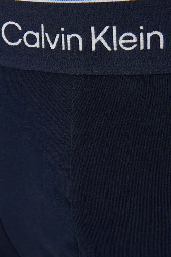 طقم بوكسر بشعار الماركة قطن مطاطي، 3 قطع