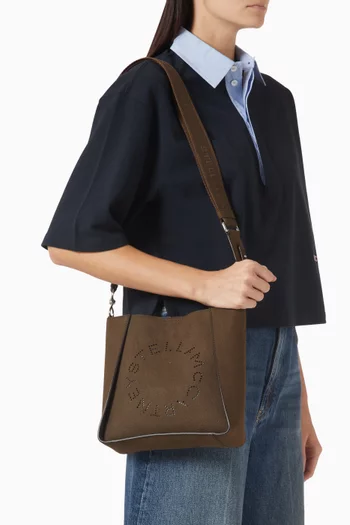 Logo Crossbody Bag in Alter Suede