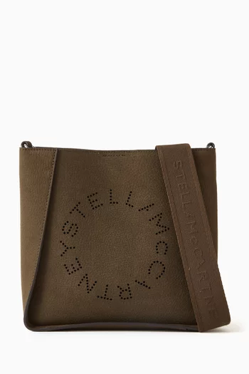 Logo Crossbody Bag in Alter Suede