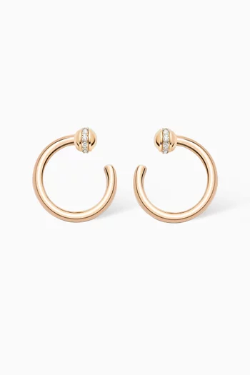 Possession Open Hoop Earrings in 18kt Rose Gold