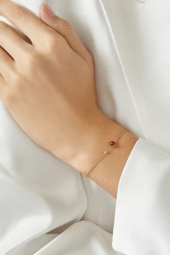 Possession Carnelian & Diamond Bracelet in 18kt Rose Gold
