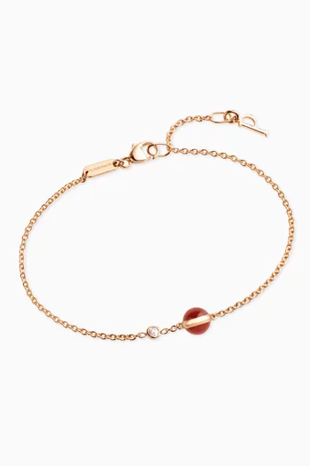 Possession Carnelian & Diamond Bracelet in 18kt Rose Gold
