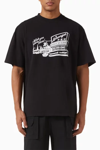 تي شيرت بطبعة Wish You Were Here قطن