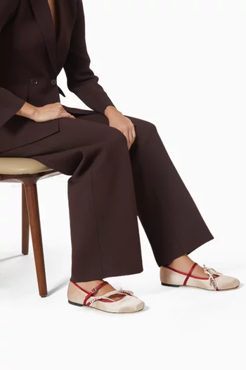 Loli Ballerina Flats in Satin