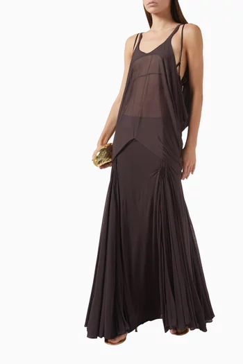 فستان سوليا ساسبنشن بلا أكمام وعقد مكرمية