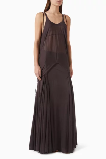 فستان سوليا ساسبنشن بلا أكمام وعقد مكرمية