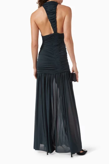 فستان سهرة أوريون بكشكش مزيج رايون