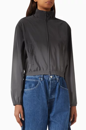 جاكيت رياضي بتصميم قصير عاكس للضوء