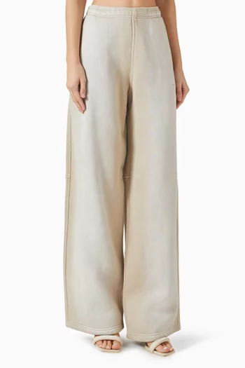 Wide-leg Sweatpants in Cotton Blend