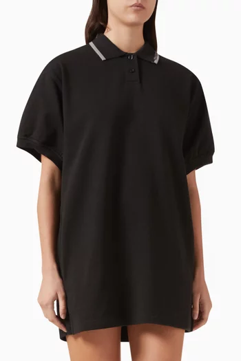 Relaxed-fit Polo Mini Dress in Cotton