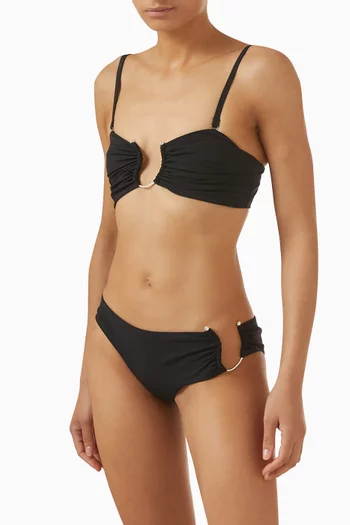 Ruched Crescent Side Bikini Briefs