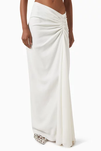 Side Ruched Skirt in Jersey