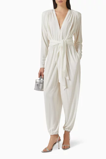 All-in-One Jumpsuit in Crepe-jersey