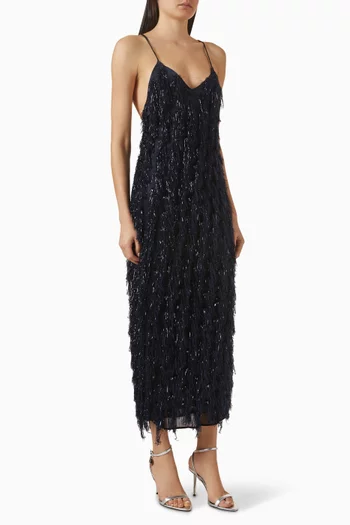 Slip Dress in Lurex Tinsel