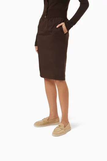 Loafers in Suede Leather