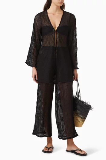 بلوزة كاميسول أمبر نسيج شفاف