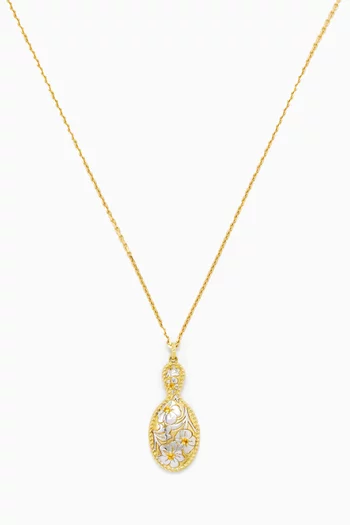 Mirror Pendant Necklace in 9kt & 18kt Gold