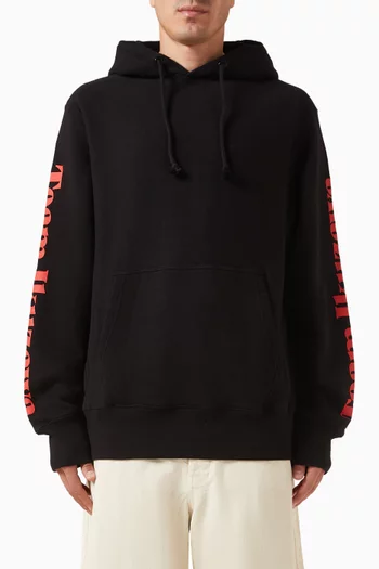 كنزة بغطاء رأس وشعار الماركة بتصميم مستوحى من سباقات السيارات قطن عضوي