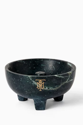 Mughal Katori Incense Holder in Nero Marquinia