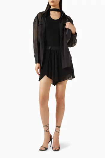 بلوزة اوتلاين بلا أكمام جيرسيه مضلع