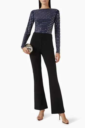 بنطال كينيدي بقصة ساق ضيقة تتسع عند الحافة