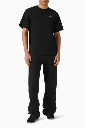 تي شيرت مزين بكرة أرضية قطن عضوي