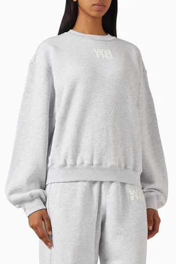 Puff-logo Sweatshirt in Terry