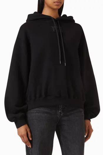 Puff-logo Hoodie in Terry